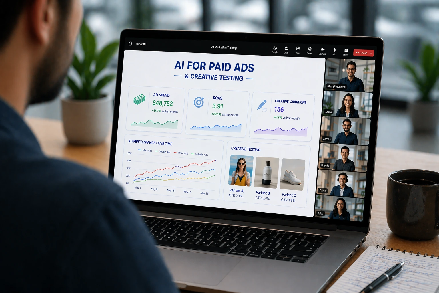 AI for Paid Ads & Creative Testing – основно изображение